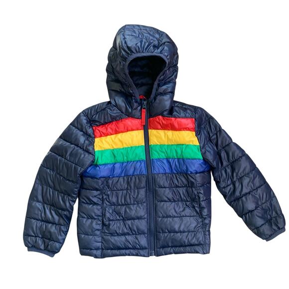 Primary Rainbow Puffer Jacket 4/5 Years - Picture 9 of 9